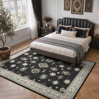 5x7/8x10/9x12 Boho Washable Area Rug, Farmhouse Vintage Ultra Thin Indoor Non-Slip Carpet for Living Room, Oeko-Tex Certified