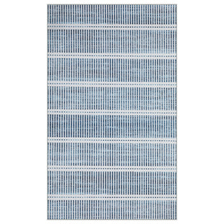 3x5/5x7 Ultra Thin Washable Area Rugs, Modern Non-Slip Striped Farmhouse Soft Indoor Carpet for Bedside Living Room, Oeko-Tex Certified