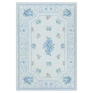 5x7/8x10 Boho Floral Area Rug, Vintage Soft Washable Low Pile Nursery Living Room Carpet, Oeko-Tex Certified