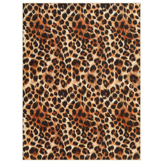 5x7/8x10 Leopard Print Area Rug, Animal Soft Carpet Machine Washable Cheetah Rug for Living Room, Oeko-Tex Certified